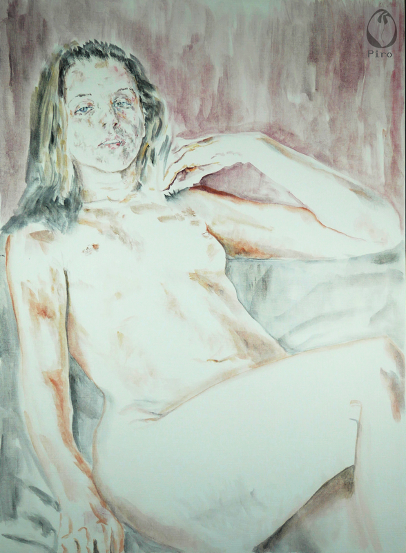 oil on paper - olio su carta di Piro
